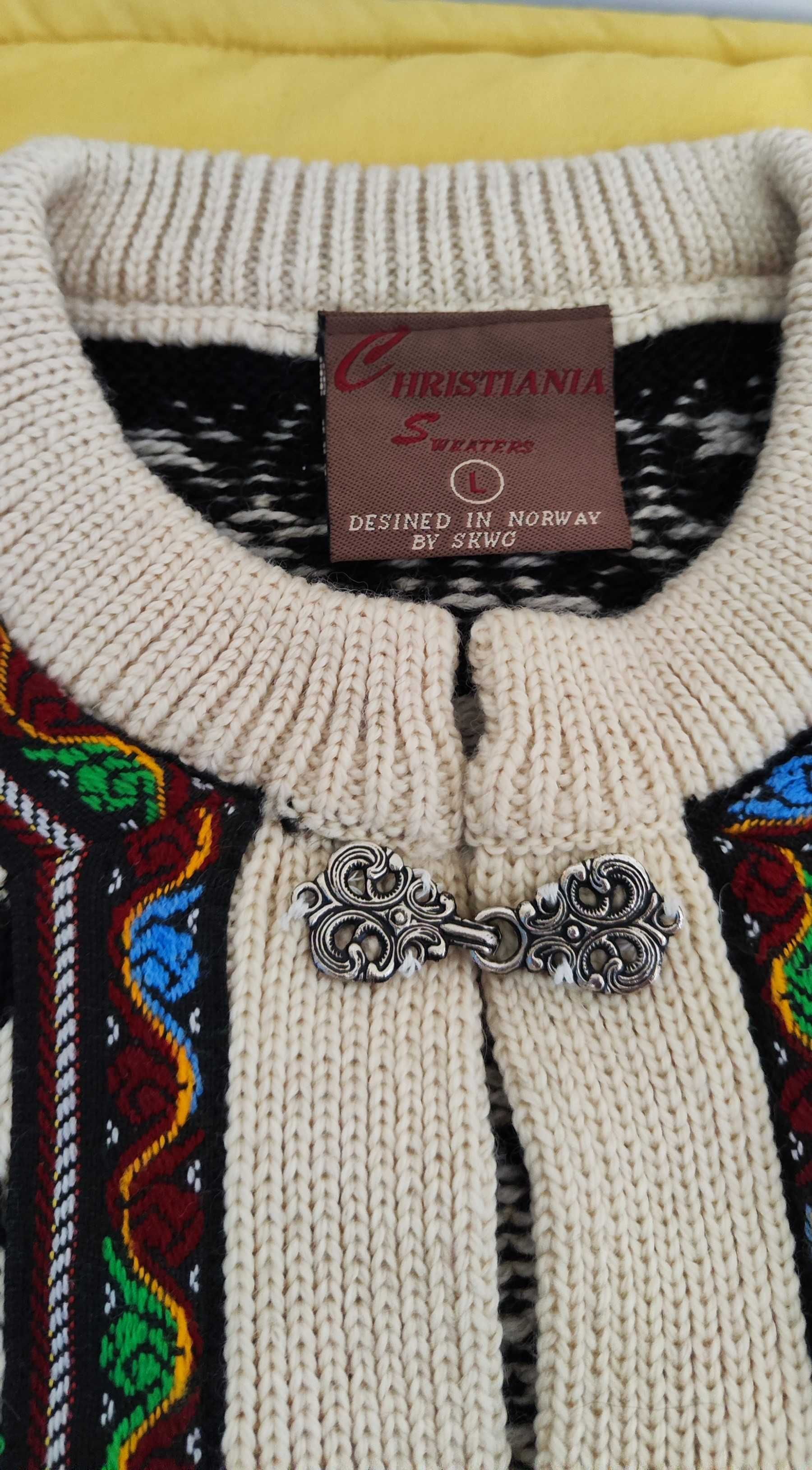 Vintage Christiania men knitted ski sweater – мъжка плетена жилетка