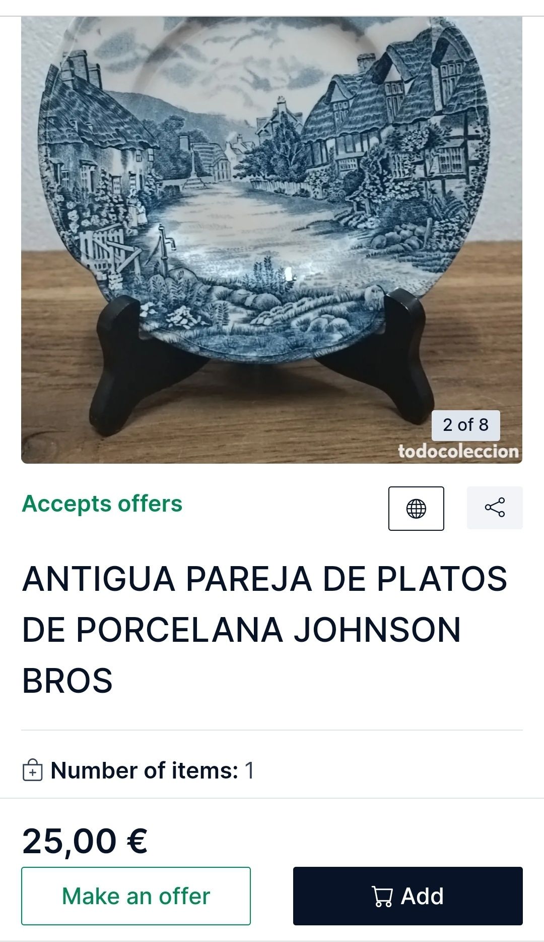 Английски чинии Johnson Bros в отлично състояние
