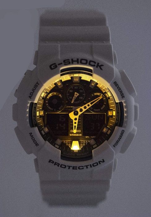 Мъжки часовник Casio G-SHOCK GA-100, 3 модела в черно, червено и бяло