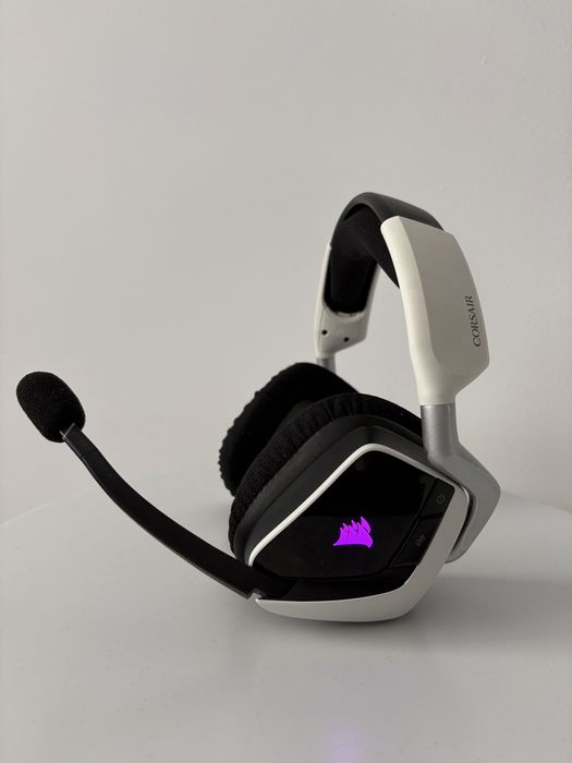 Casti gaming wireless Corsair Void ELITE, surround 7.1, Alb