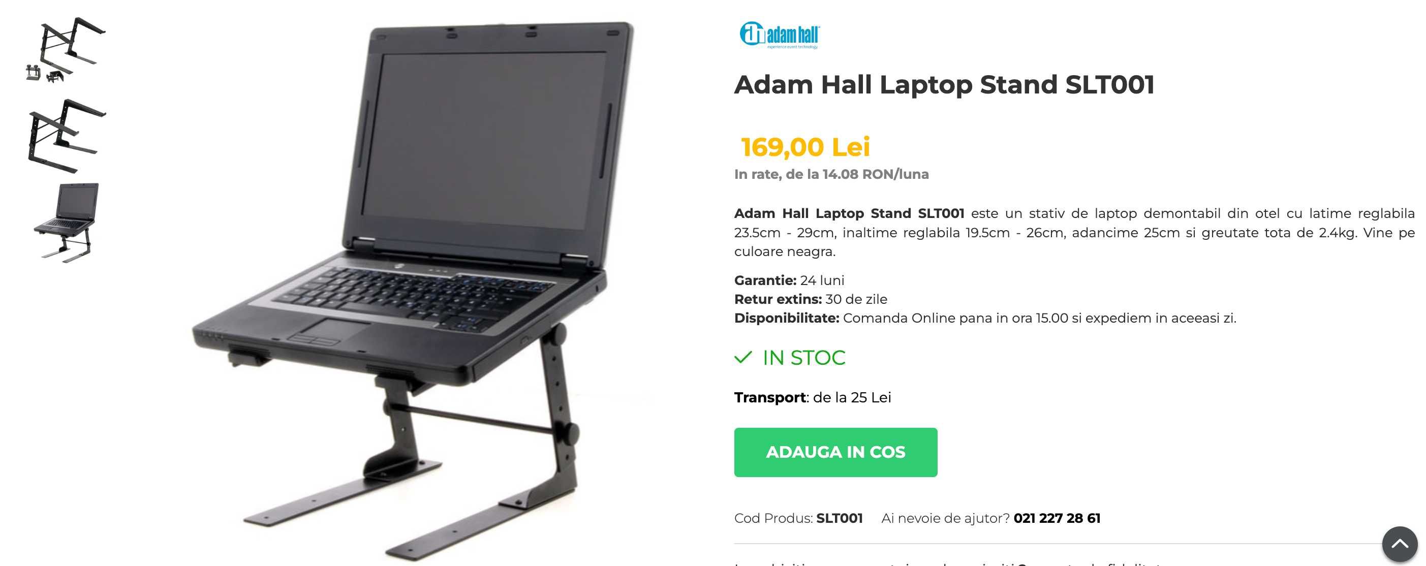 Adam Hall suport Laptop SLT001 / stand laptop