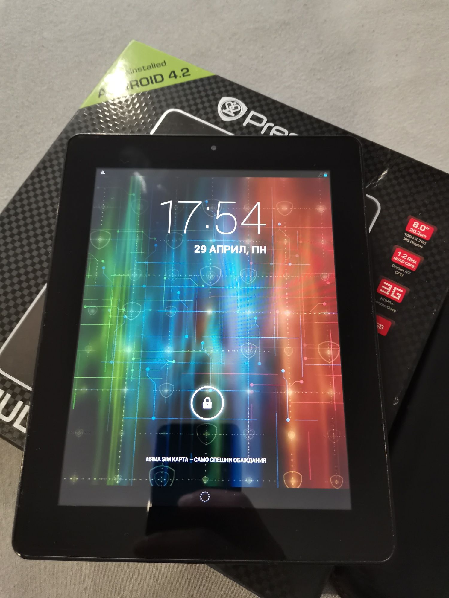 Tablet Prestigio Multipad като нов 8+16GB памет + слот за сим