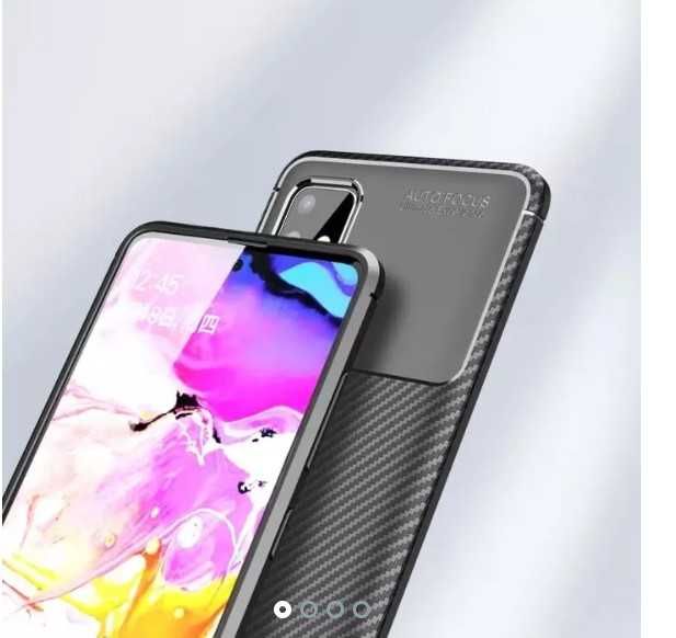 Samsung S20 S21 S23 S24FE Husa Carbon Case Din Silicon Soft TPU Neagra