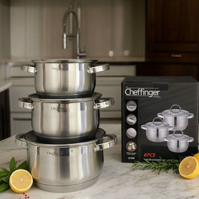 Cheffinger - комплект тенджери от неръждаема стомана – здравина, стил