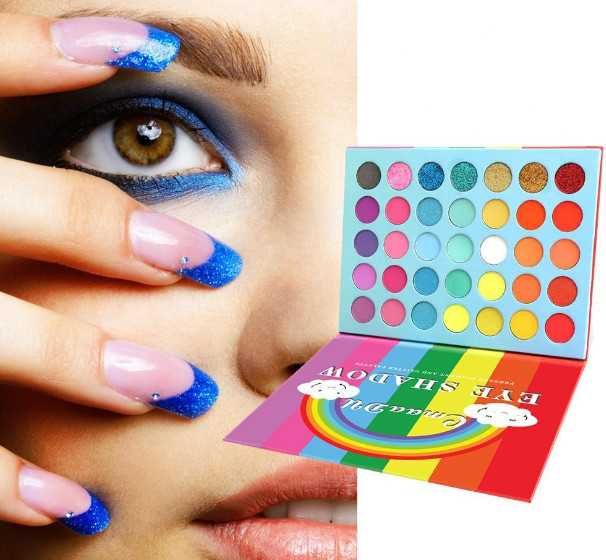 Палитра сенки за очи 35 цвята CmaaDU, матови и блестящи цветове