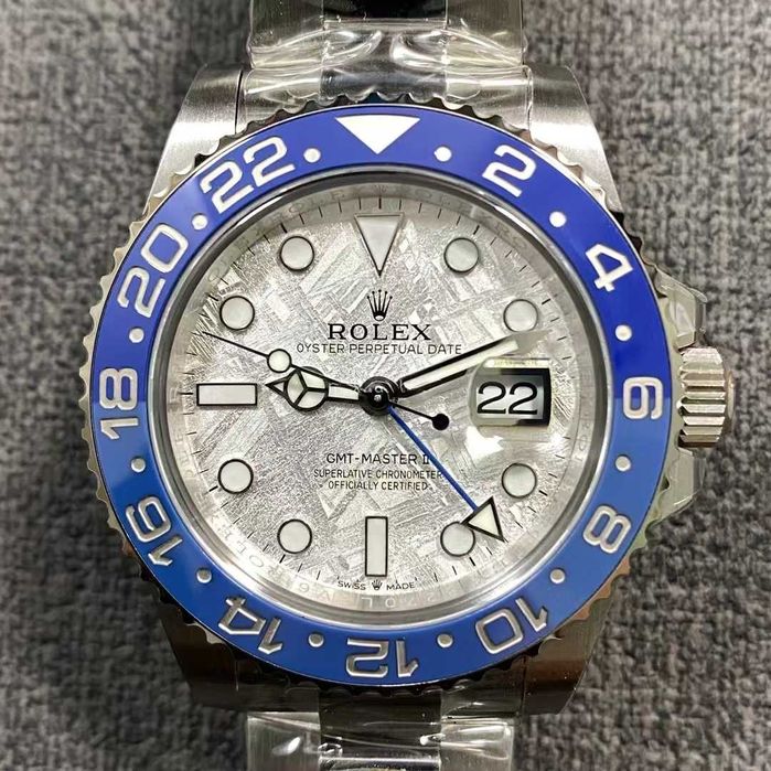 rolex gmt-master meteorite blue bazel