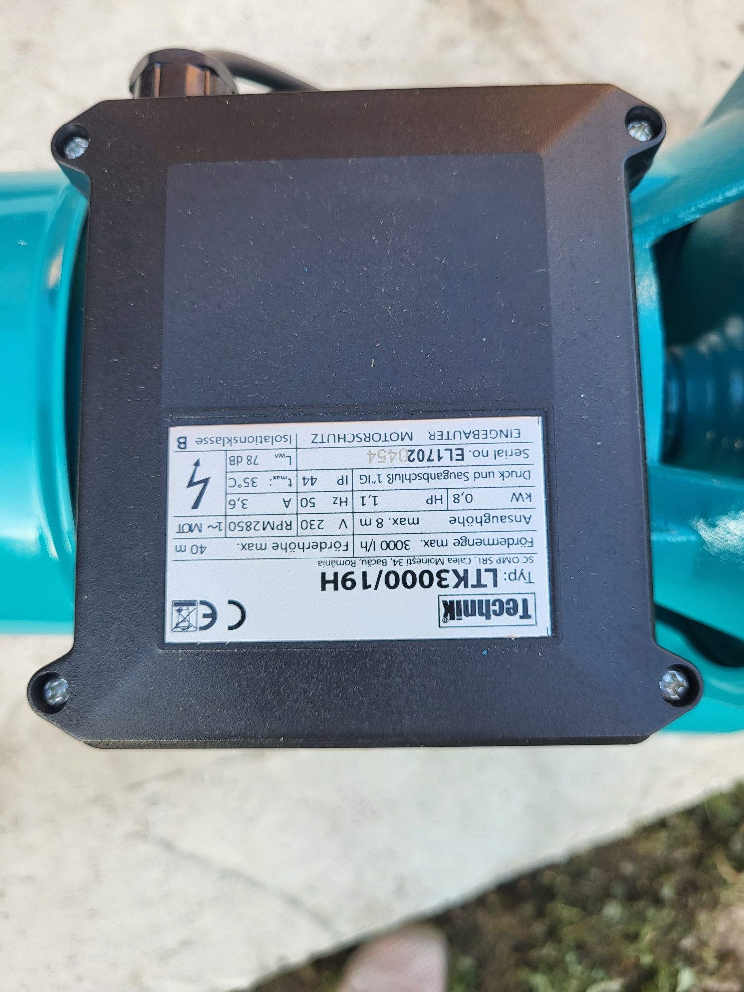 Hidrofor Technik LTK3000/19H, cu pompa autoamorsanta din fonta + vas 1