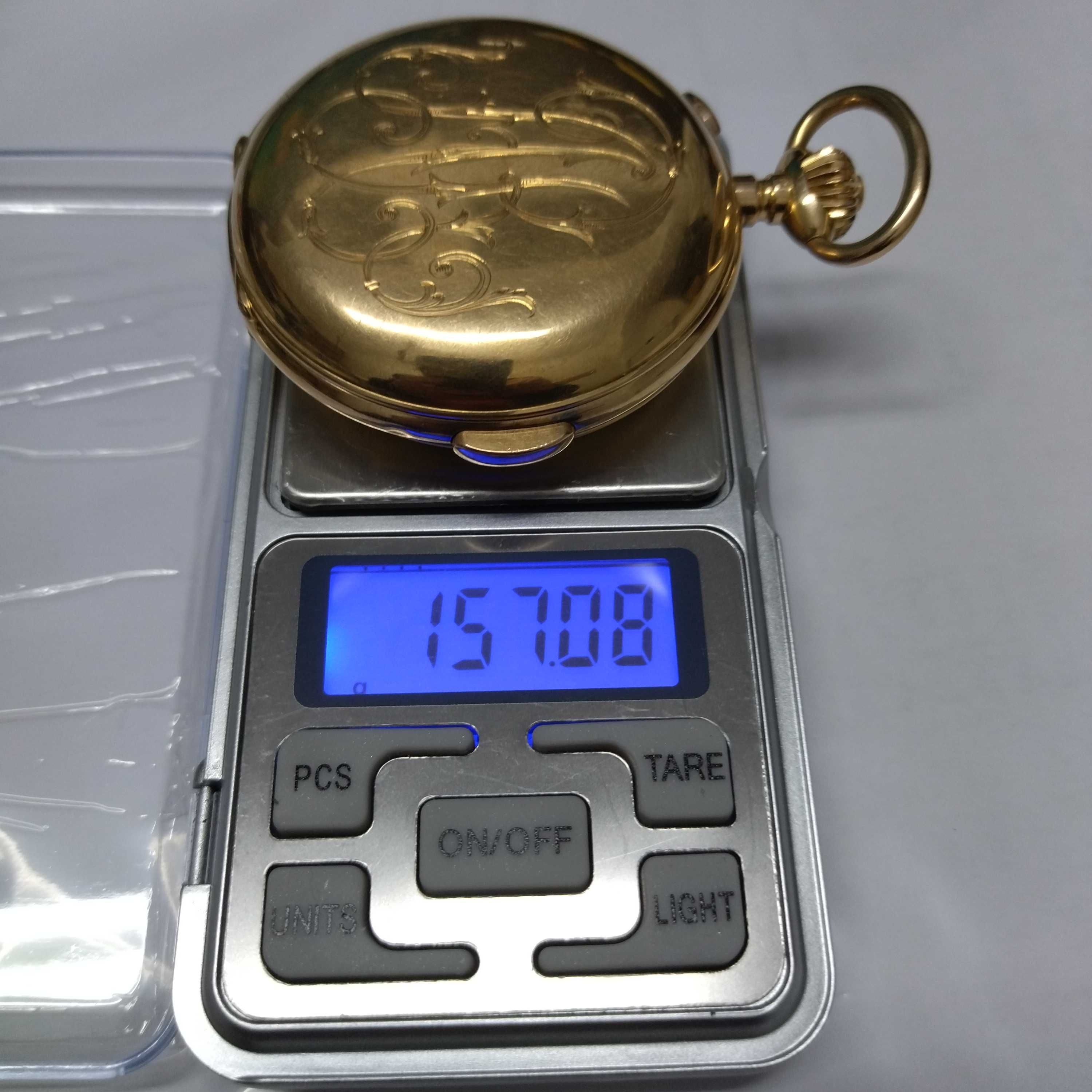 INVICTA Minute Repeater Pocket Watch, day/date, moonphase, chrono, 18k