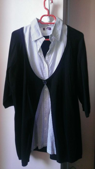 bluza model double look camasa -cardigan