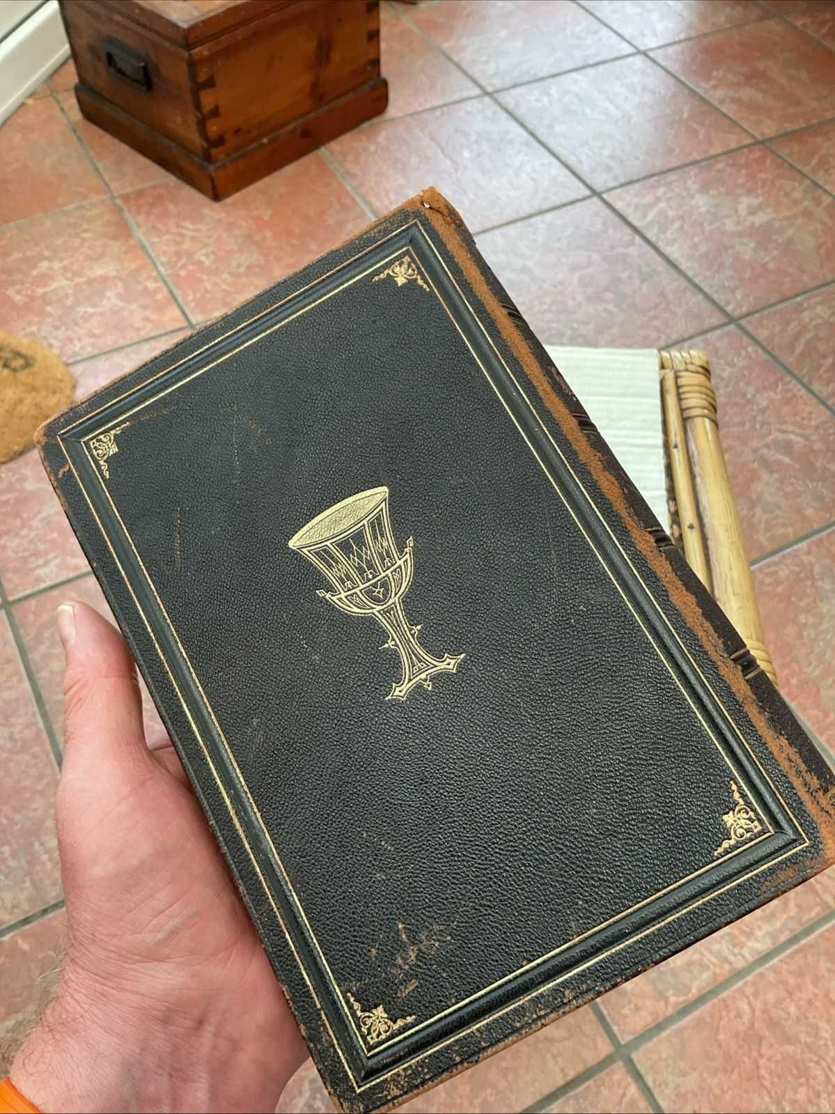 Biblia / Biblie veche , coperta  piele, germana, 1892 , 22x15 cm