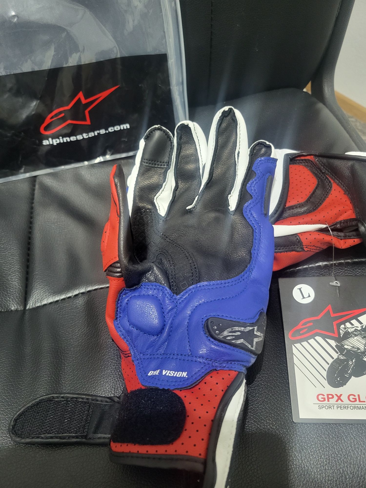 Mănuși  moto mărimea L/XL Alpinestars GPX   . Echipament moto.
