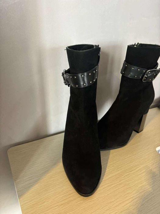 Дамски боти на ток, елегантни GIANNI , ZARA, дамска чанта / шапка