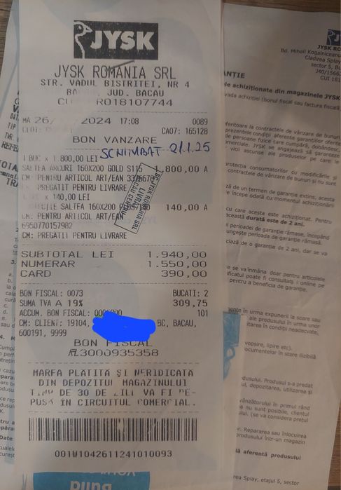 Saltea GOLD S115 Jysk 160x200 cm