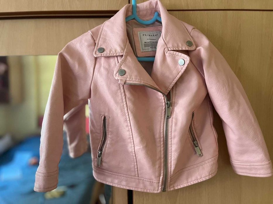 Детско кожено яке в розово