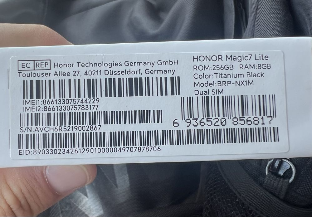 САМО ДНЕС!Чисто нов ЧЕРЕН Honor Magic 7 Lite 256GB - 2 години гаранция