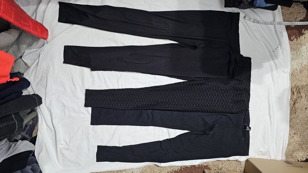 3 perechi de colanți negri S