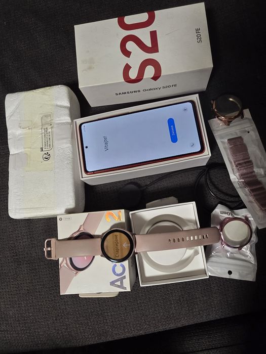 Перфектен Samsung S20fe и Samsung Galaxy wach aktiv2