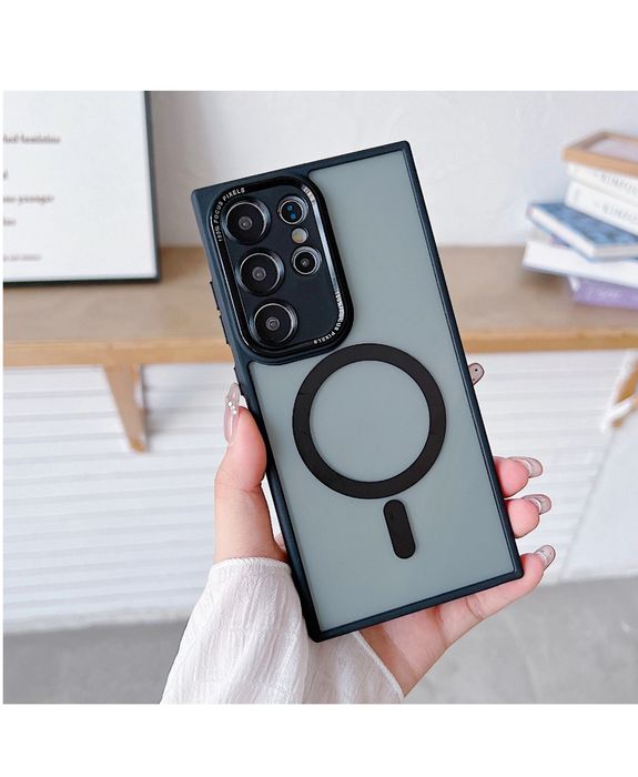 Samsung S23/S24 PLUS ULTRA Husa Magsafe Spate Fumuriu Semi Clar