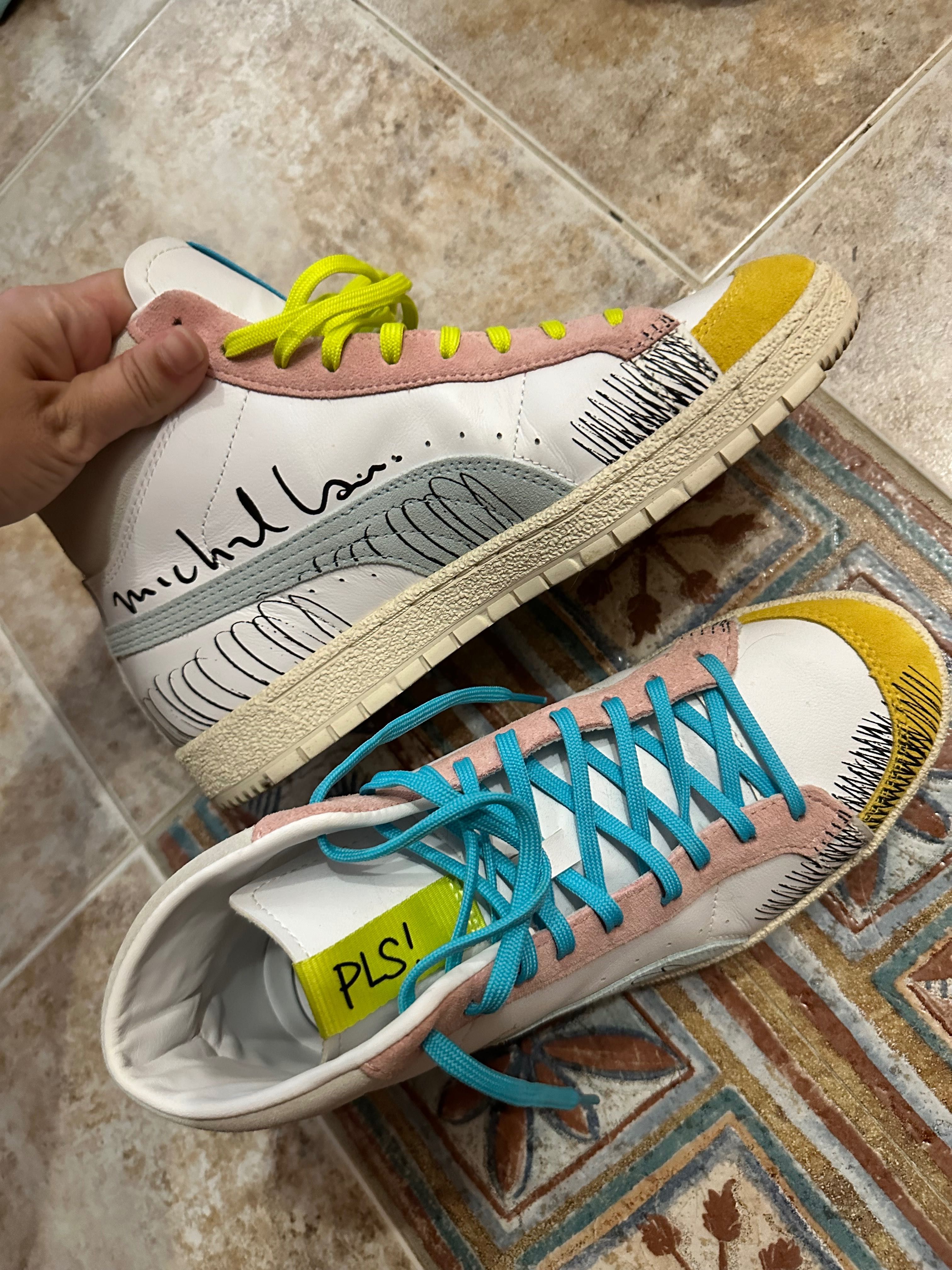 Puma Ralph Sampson 70 Mid Michael Lau in White/Multicolor