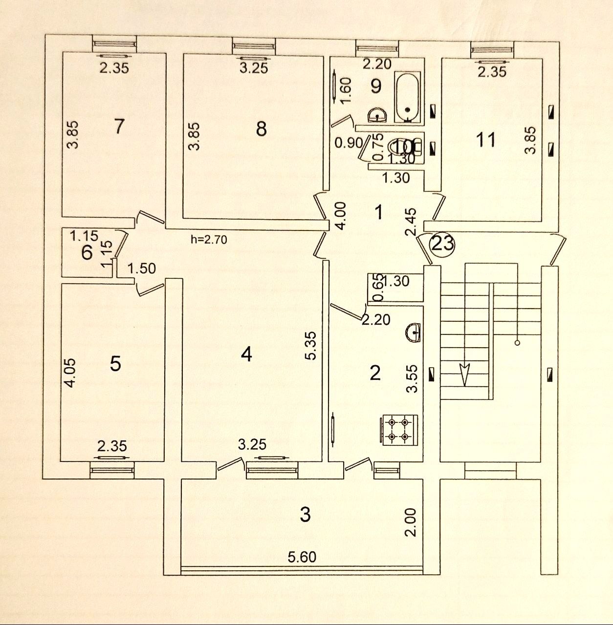 #258. Квартира сотилади. ЯнгиХаёт т. Бинокор МФЙ. 4/1/4.  92м²