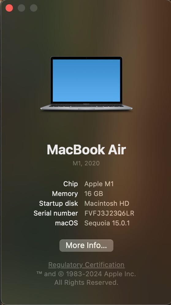 Macbook Air M1 16GB ram, 512GB SSD, 32 цикъла батерия, като нов !