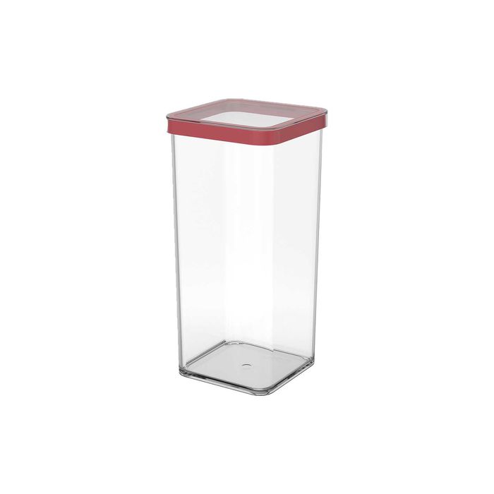 Rotho Loft Cutie depozitare plastic patrata transparenta cu capac alb