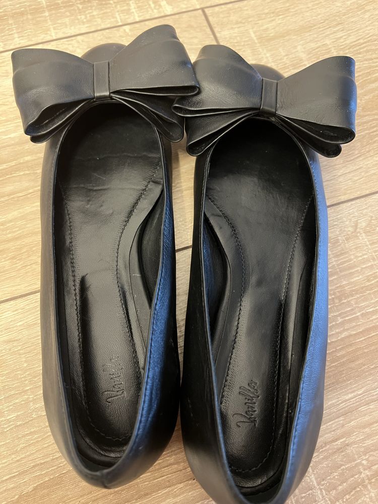 Balerini piele neagra Vanilla shoes nr.39