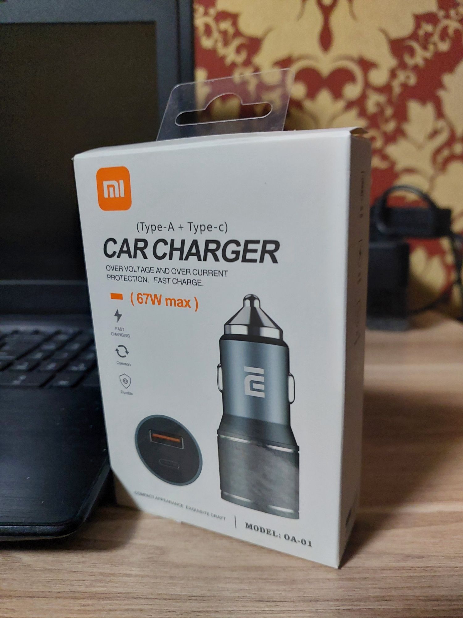 Оригинал mi автомобиль зарядка Type-C ва Usb