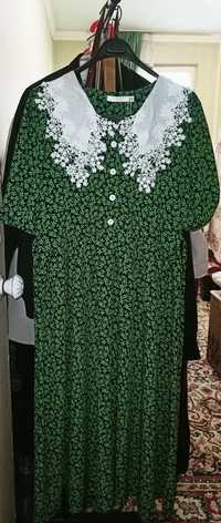 Платье женское зелёный свет хлопак