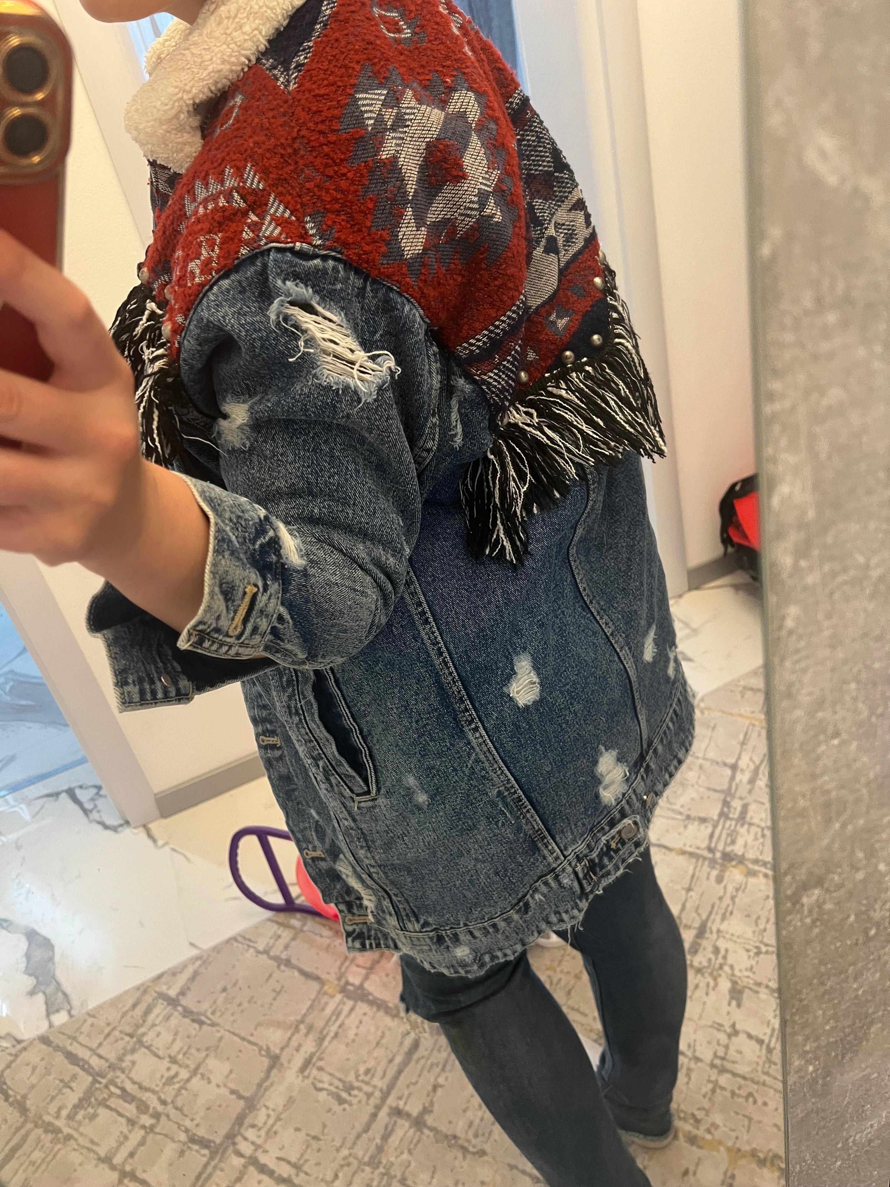 Zara Уникално дънково яке