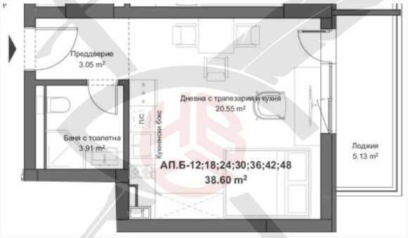 Едностаен апартамент в Кючук Париж 212-13661