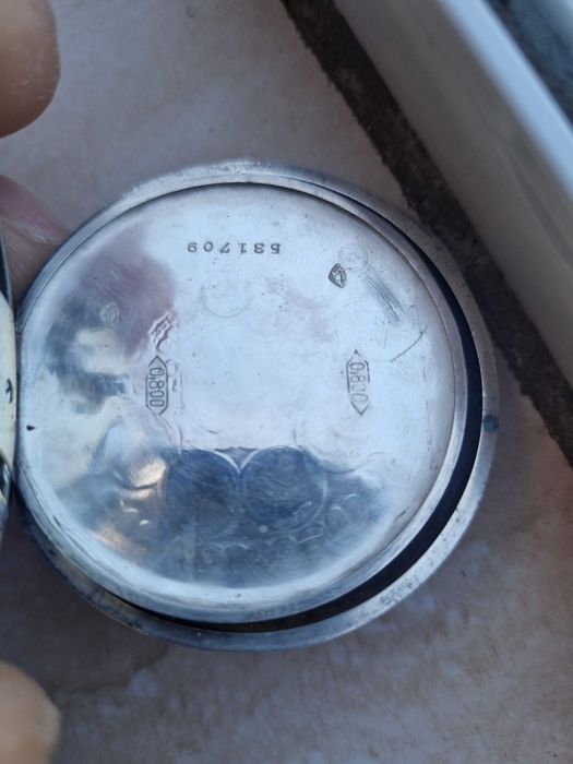 Ceas de buzunar argint MOERIS Swiss