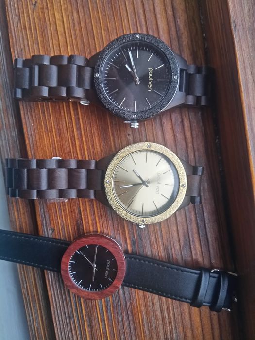 Ceas Lemn Nuc Paul Ven, Oak Wood Watch Eco Vegan raw