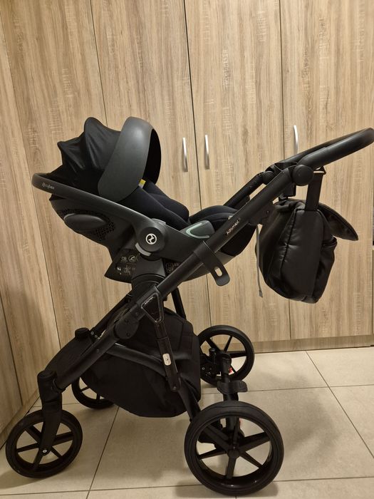 Carucior 3 in 1 Nola Adamex Black PS1 cu scoica Cybex Cloud G