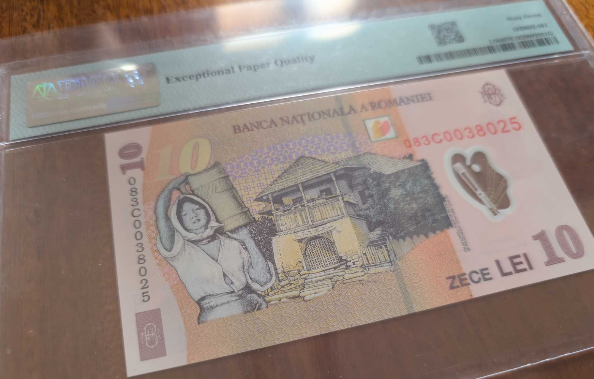 Bancnota numismatica 10 lei 2008