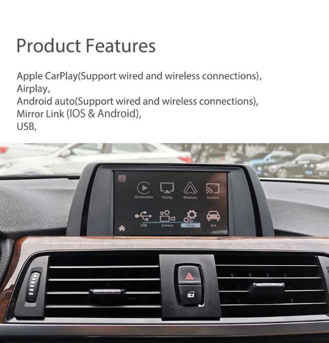 Модул за Apple Carplay/Android Auto за BMW E60/E70/X1/E87/E90/F10/F30