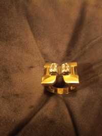 Inel de aur art-deco cu diamante naturale