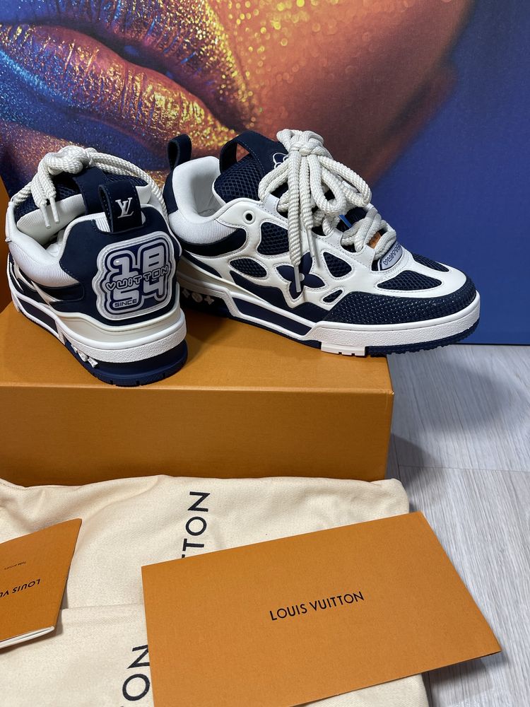 Adidasi Louis Vuitton Skate piele naturala Full Box colectie noua