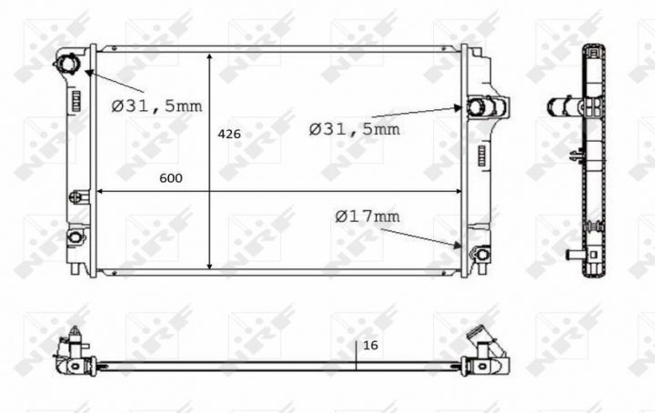 Radiator Apa Toyota  Prius 3 [facelift] 2011 2012 2013 2014 2015
