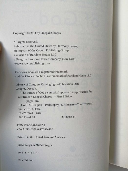 carte The Future of God Deepak Chopra religie engleza spiritualitate