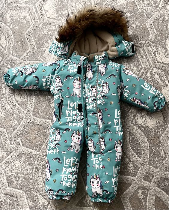 Продам теплый зимний комбинезон, 98 см