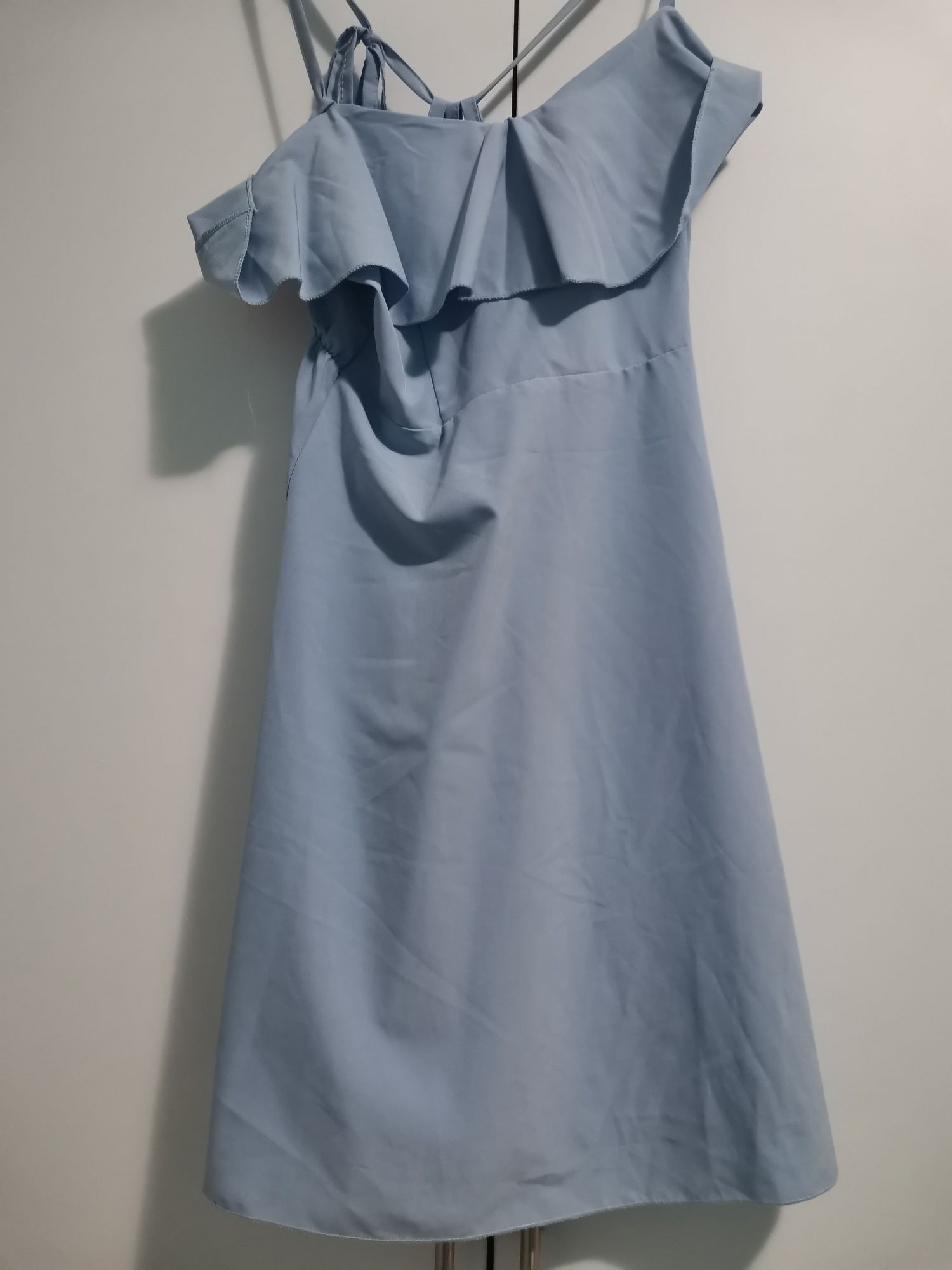 Къса рокля сребриста /синя / зелена