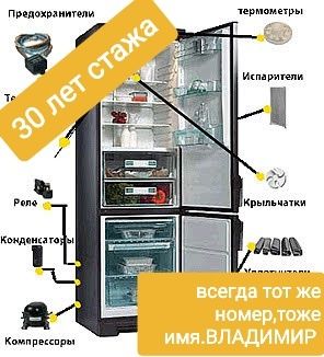 Ремонт холодильников морозильников