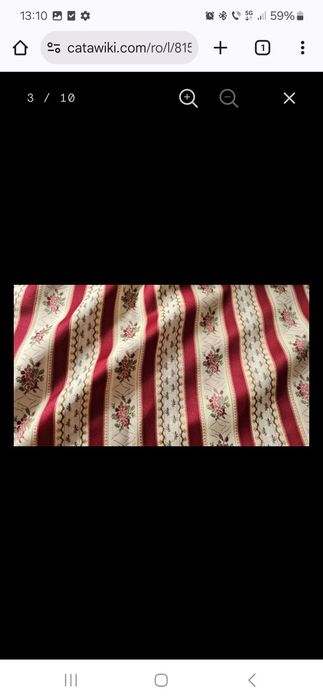 Vand metraj bumbac tesatura Damasc lux San Leucio fabricat in Italia