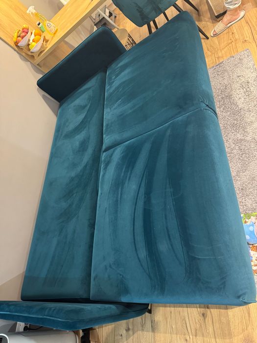 Canapea extensibila turcoaz