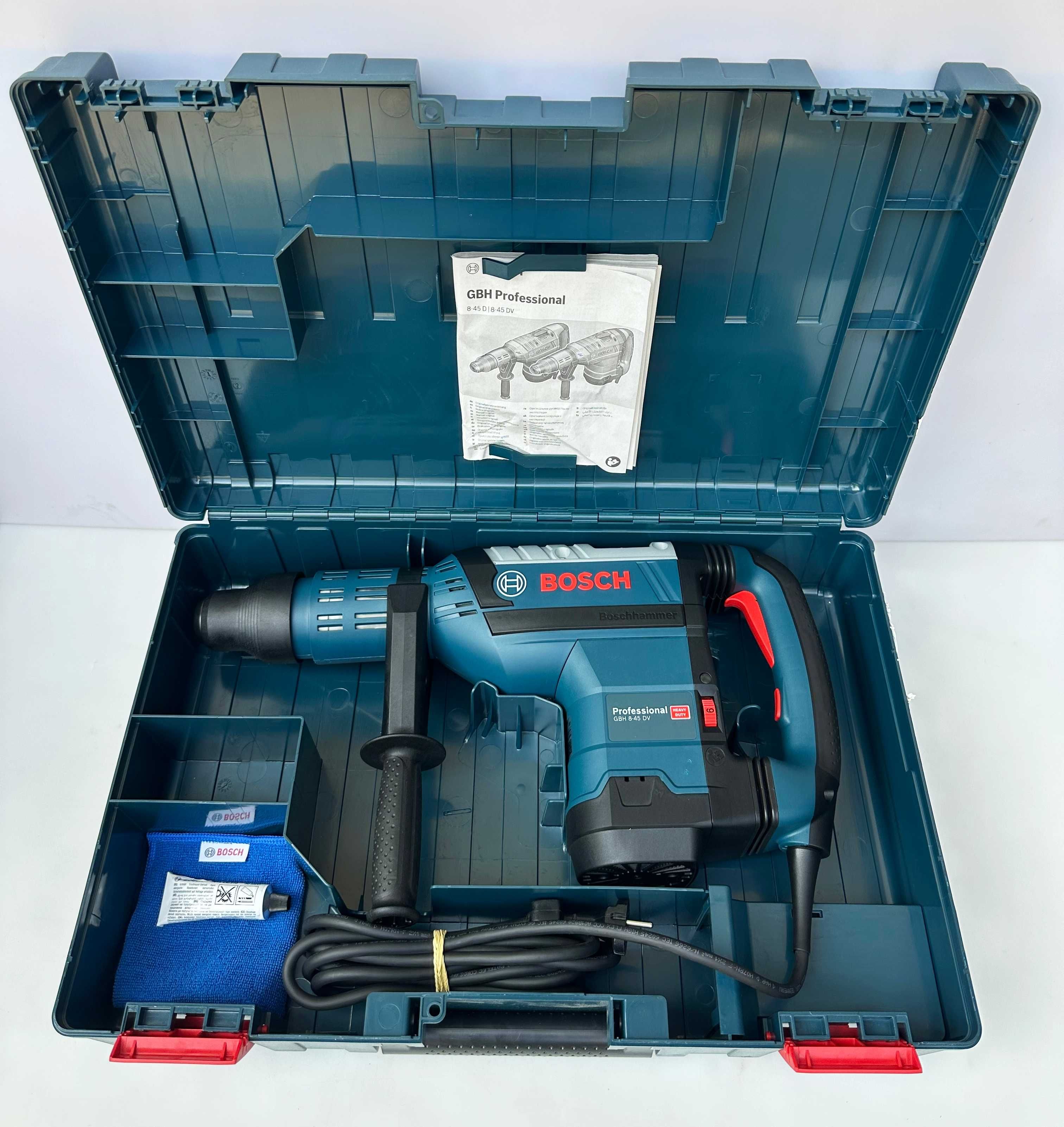 BOSCH GBH 8-45 DV - Нов мощен комбиниран перфоратор 1500W 12.5J