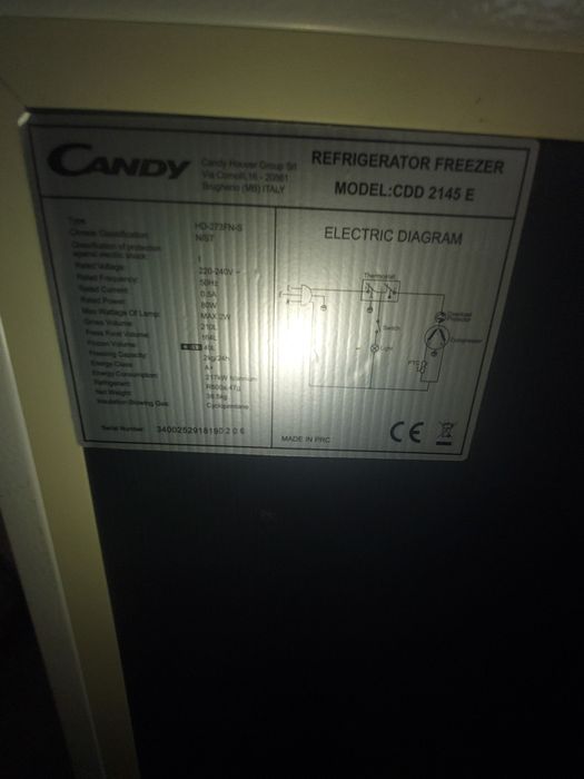 Frigider Candy  consum mic