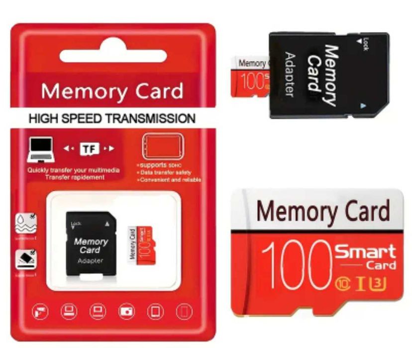 Новая карта памяти с адаптером 100 Gb.