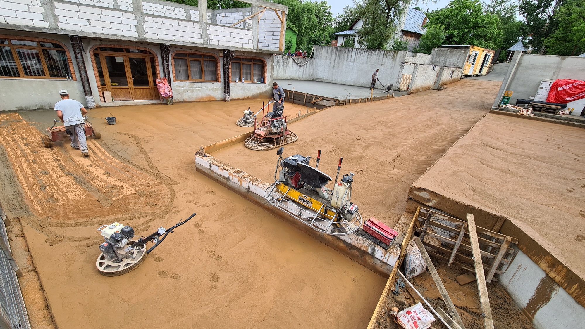 Șapă din Beton cu Elicopter si Cuart, Beton Periat