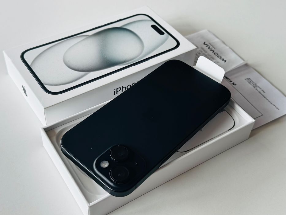 Iphone 15 128GB Black 100% Батерия! Гаранция 1 година